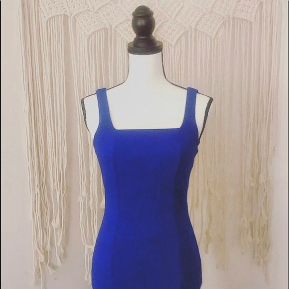 Sold *****BANJUL Royal blue square neck maxi dress - Picture 7 of 8